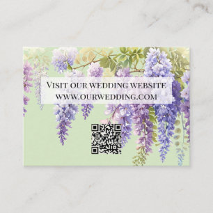 紫水色フローラ藤薄紫植物学 エンクロージャーカード