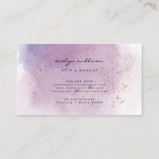 紫水色灰 名刺 (裏面)