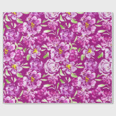 紫水花牡丹デザイン包装パ ラッピングペーパー (フラット)