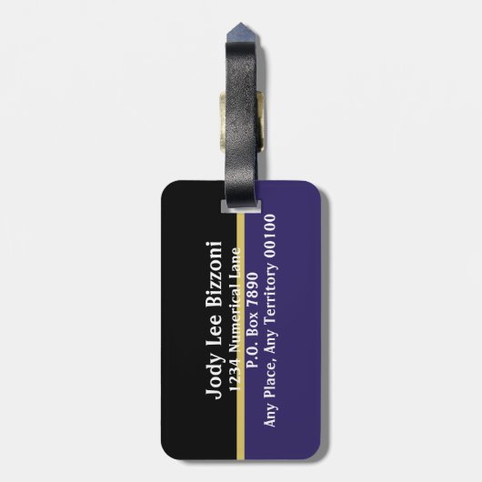 紫治世 ラゲッジタグ (裏面縦)