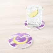 紫淡い色のの月 コースター (側面)