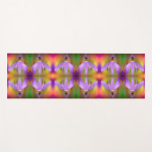 紫淡い色のの花クローズアップ抽象芸術 ヨガマット (正面(横))