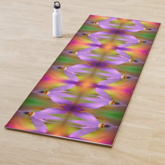 紫淡い色のの花クローズアップ抽象芸術 ヨガマット (インサイチュ)