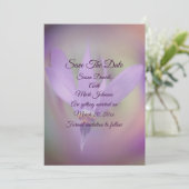 紫淡い色のの花結婚の セーブザデート (スタンド正面)