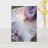 紫淡い色のの虹彩フローラが元気 カード (黄色い花)