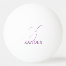 紫淡い色のモノグラムの 卓球ボール