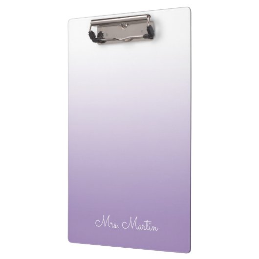 紫淡い色の勾配パーソナライズされた先生 クリップボード (左)