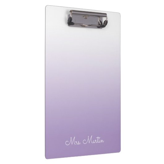 紫淡い色の勾配パーソナライズされた先生 クリップボード (右)