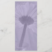 紫淡い色の色のデイジーのメ結婚ニュー メニュー (裏面)