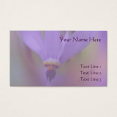 紫淡い色の花クローズアップ名刺 (正面)