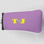 紫淡い色の ゴルフヘッドカバー (正面)