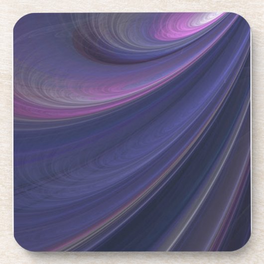 紫渦コルク抽象芸術コースターセット コースター (正面)