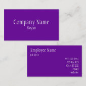 紫無地の紫 名刺 (正面/裏面)