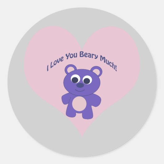 紫熊の花 ラウンドシール (正面)