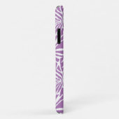 紫熱帯淡い色の葉繰り返しパターン Case-Mate iPhoneケース (裏面/右)