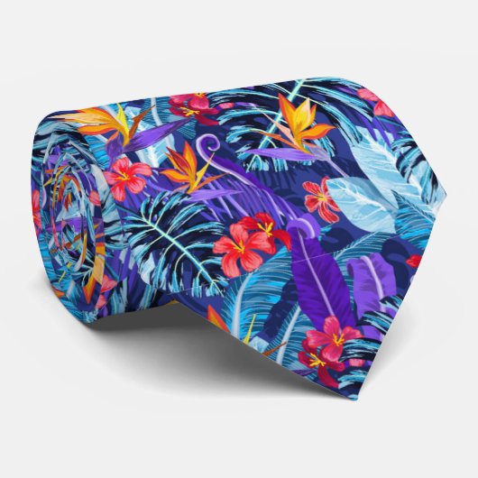 紫熱帯 ネクタイ (ロール)