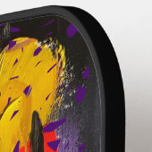 紫熱狂するに見えるグラフィティポーラック ピックルボールラケット (左詳細)