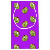 紫熱狂するのゾンビ頭 スモールペーパーバッグ (裏面)