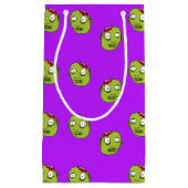 紫熱狂するのゾンビ頭 スモールペーパーバッグ (正面)