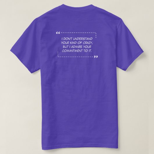 紫熱狂するのTシャツ Tシャツ (デザイン裏面)