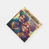 紫熱狂する色の衣装を着た風刺夫婦 スタンダードランチョンナプキン (角)