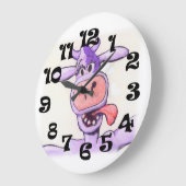 紫牛 ラージ壁時計 (傾斜)