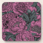 紫牡丹の花 コースター (正面)