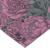 紫牡丹の花 ショートテーブルランナー (コーナー)