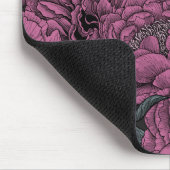 紫牡丹の花 マウスパッド (コーナー)