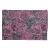 紫牡丹の花 枕カバー (裏面-左)