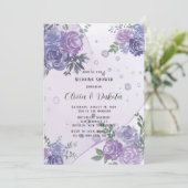 紫牡丹アルコールインクウェディングシャワー 招待状 (スタンド正面)