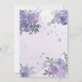 紫牡丹アルコールインクウェディングシャワー 招待状 (裏面)