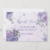 紫牡丹アルコールインクサンキューカード 招待状 (正面)