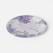 紫牡丹アルコールインクズ結婚ナプキン ペーパープレート (アングル)