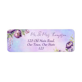 紫牡丹エレガント薄紫藤感謝してい州 ラベル