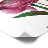 紫牡丹フラワーアートプリントポスター ポスター (角)