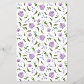 紫牡丹花結婚のディナーメニュー (裏面)