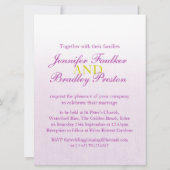 紫独身のチューリップアート大結婚式招待状 招待状 (裏面)