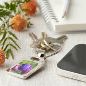 紫独身のチューリップ キーホルダー (側面)