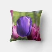 紫独身のチューリップ クッション (裏面)