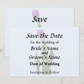 紫独身のチューリップ セーブザデート (正面/裏面)