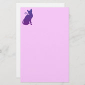 紫猫 便箋 (正面/裏面)