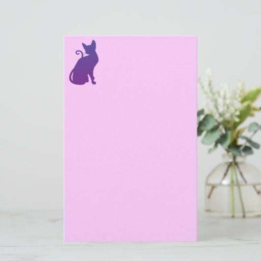 紫猫 便箋 (スタンド正面)