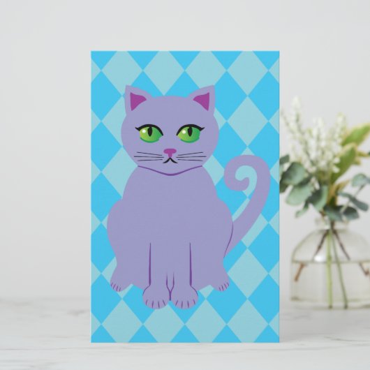 紫猫 便箋 (スタンド正面)