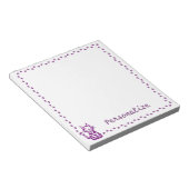 紫猫(前足縁ど) ノートパッド (アングル)