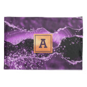 紫玉大理石金ゴールドモノグラム 枕カバー (裏面)