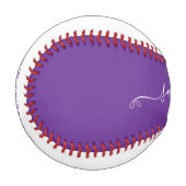 紫王室のと白かわいい弓の署名名 野球ボール (正面左)