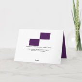 紫王室のと白の長方形 サンキューカード (裏面)