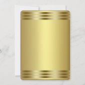 紫王室のと金ゴールドブライダルシャワー 招待状 (裏面)