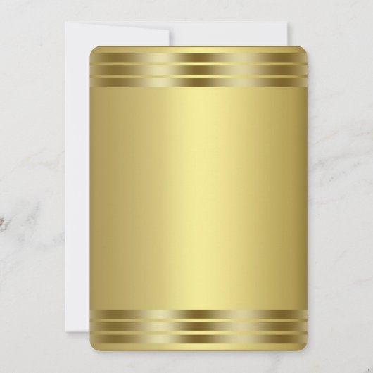 紫王室のと金ゴールドブライダルシャワー 招待状 (裏面)